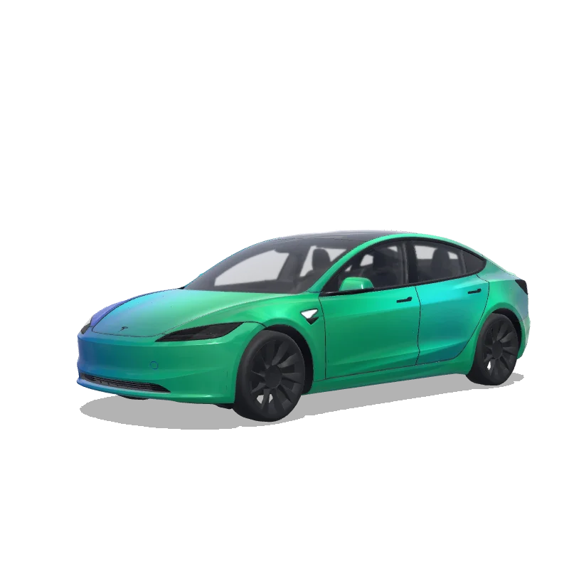Tesla Model 3 (2024+) Standard & Premium — green and blue gradient 랩 미리보기