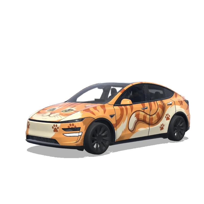 Tesla Model Y (2025+) Premium — aperçu du wrap cat