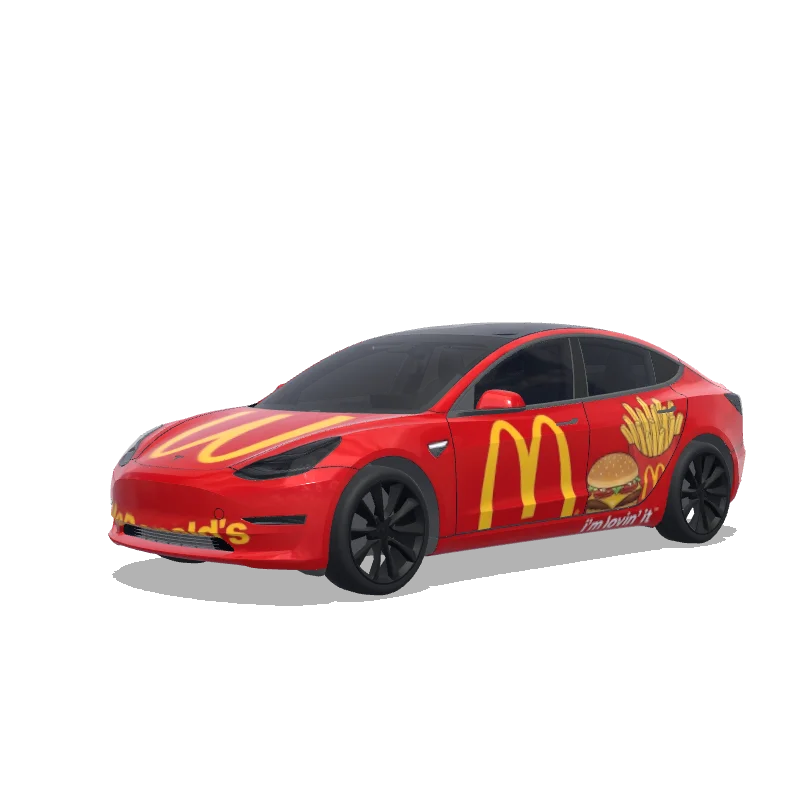 Tesla Model 3 2017-2023 — vista previa del diseño McDonald's