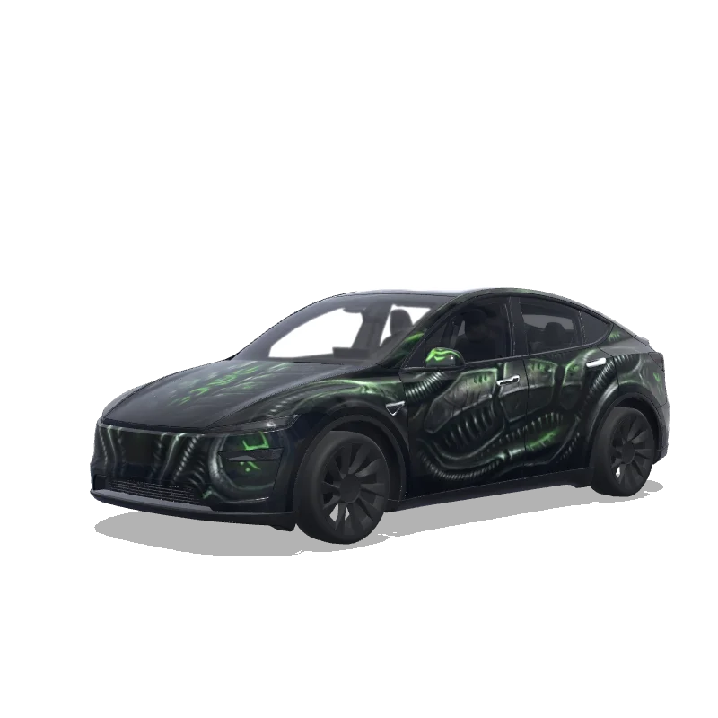 Tesla Model Y (2025+) Premium — Xenomorph wrap preview