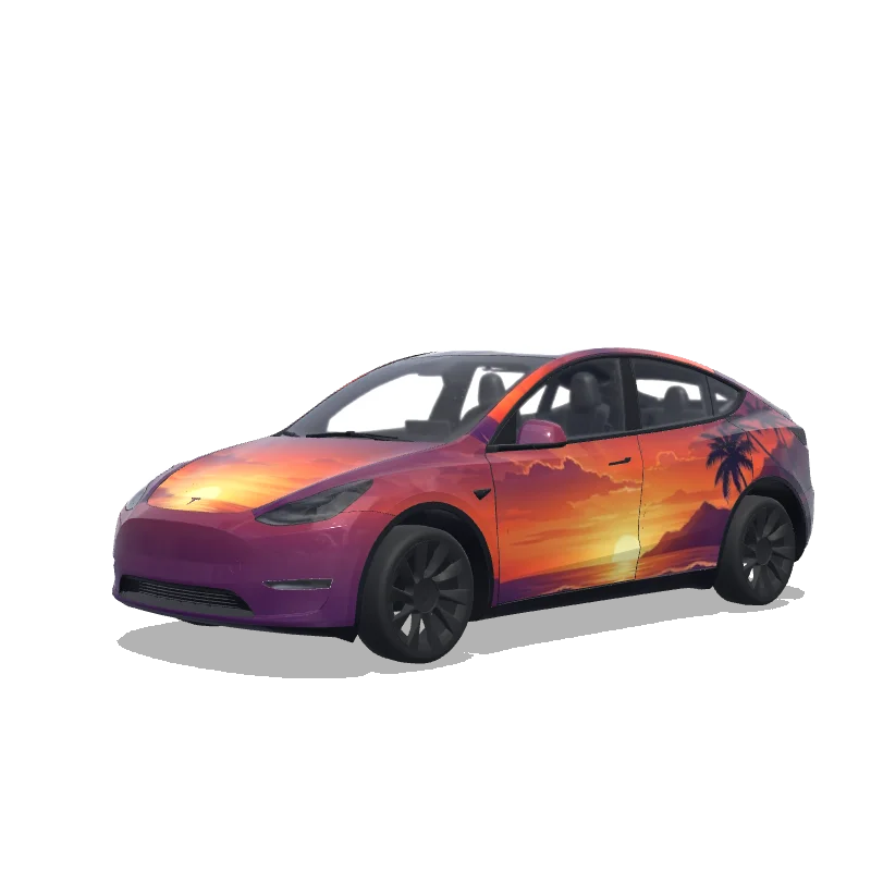 Tesla Model Y 2020-2024 — Wrap-Vorschau: sunset