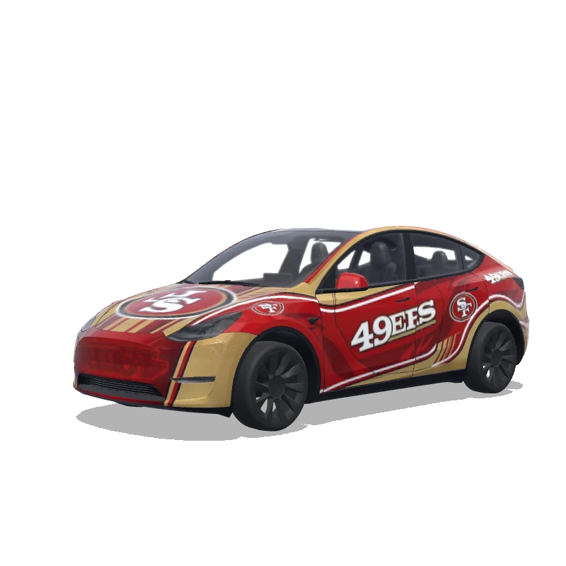Tesla Model Y 2020-2024 — vista previa del diseño san francisco 49ers.