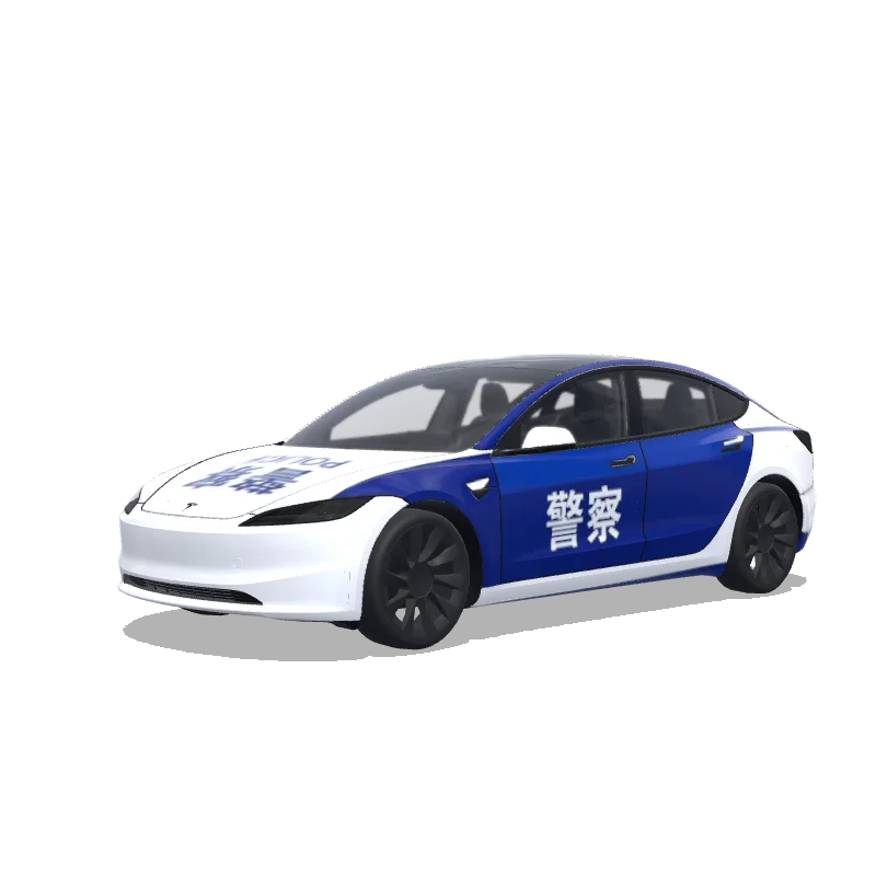 Tesla Model 3 (2024+) Standard & Premium — china police car wrap preview