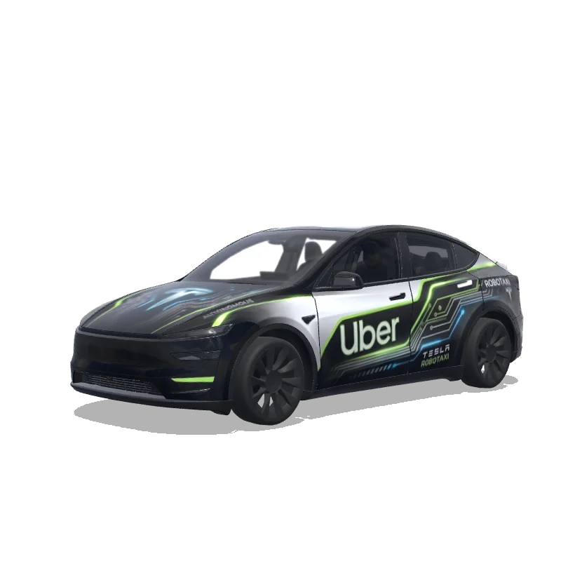Tesla Model Y (2025+) Premium — Wrap-Vorschau: Uber robotaxi whit tesla