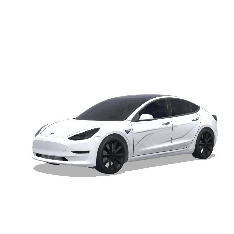 Tesla Model 3 2017-2023 — white wrap preview