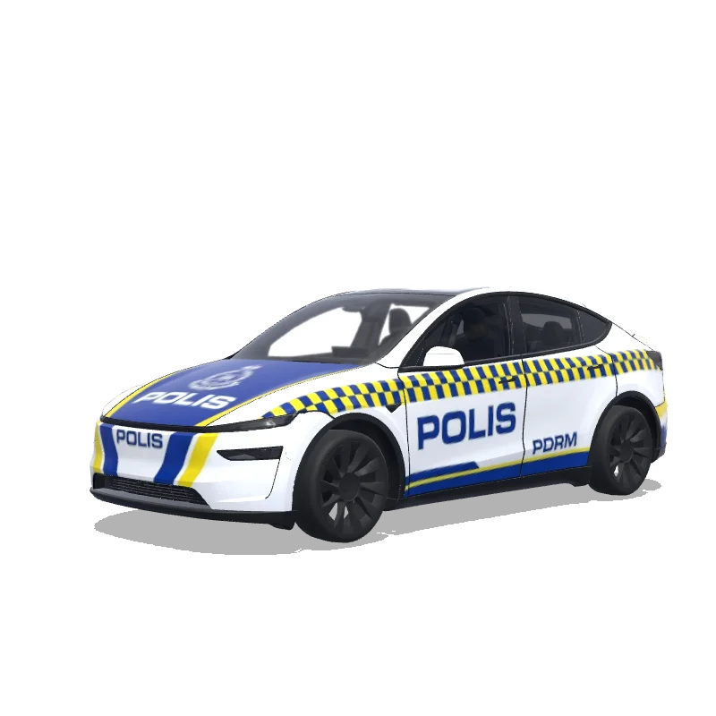 Tesla Model Y (2025+) Premium — Malaysian Police Car wrap preview
