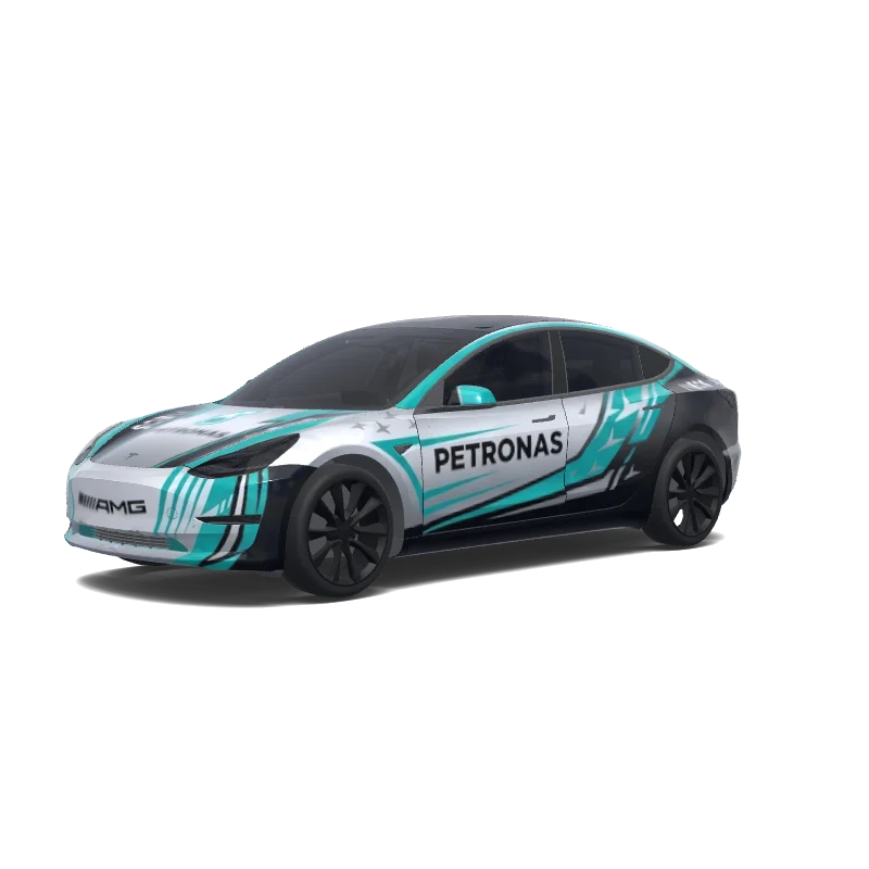 Tesla Model 3 2017-2023 — Mercedes Amg petronas F1. wrap preview