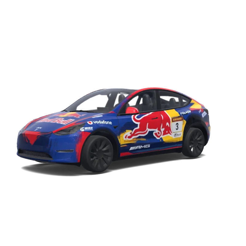 Tesla Model Y 2020-2024 — Custom design wrap preview