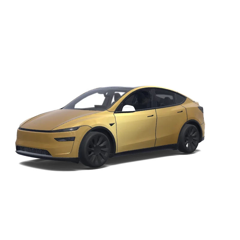 Tesla Model Y (2025+) Premium — aperçu du wrap このカラーでCYBERCABの文字をフロントドアの下の部分に。文字のみでラインいらない