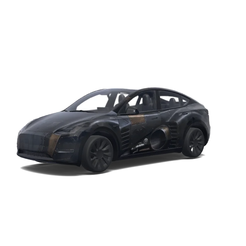 Tesla Model Y 2020-2024 — 1989 batmobile. wrap preview