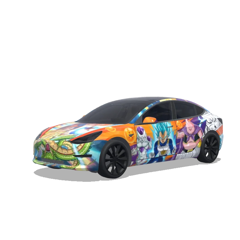 Tesla Model 3 2017-2023 — dragon ball z. wrap preview