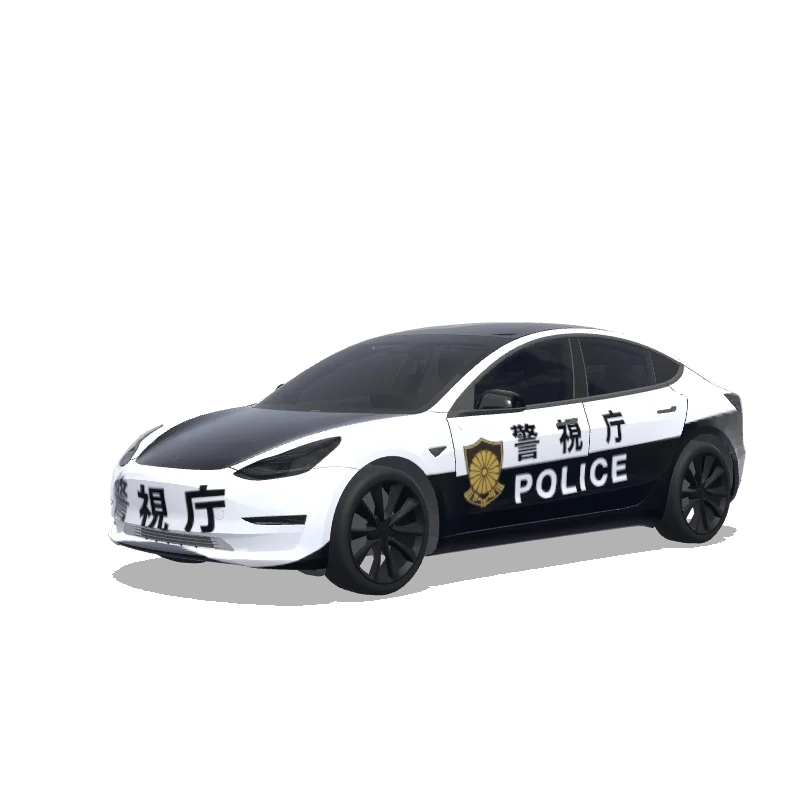 Tesla Model 3 2017-2023 — Wrap-Vorschau: japanese police.