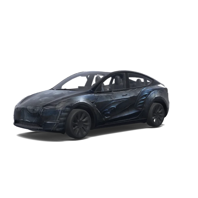 Tesla Model Y 2020-2024 — Erstelle mir ein Batman Batmobil. wrap preview