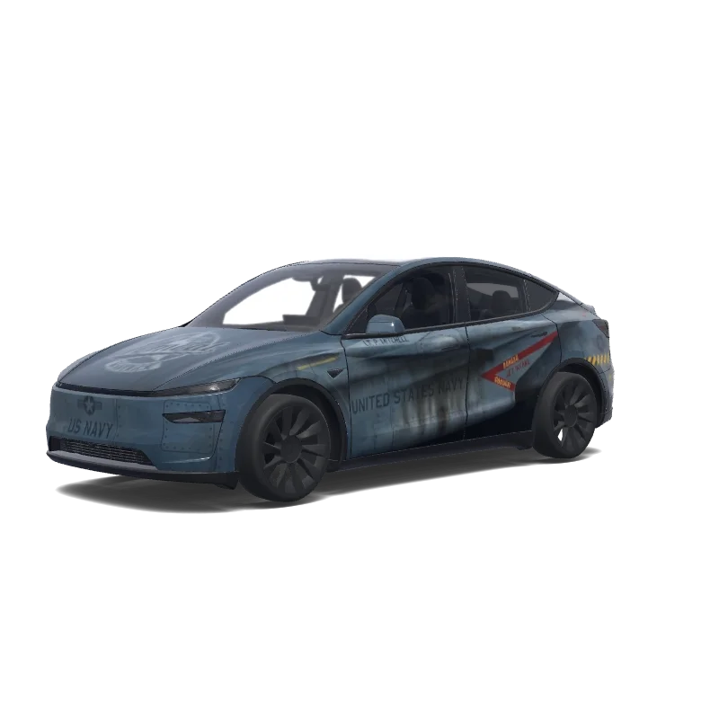 Tesla Model Y (2025+) Premium — vista previa del diseño top gun.