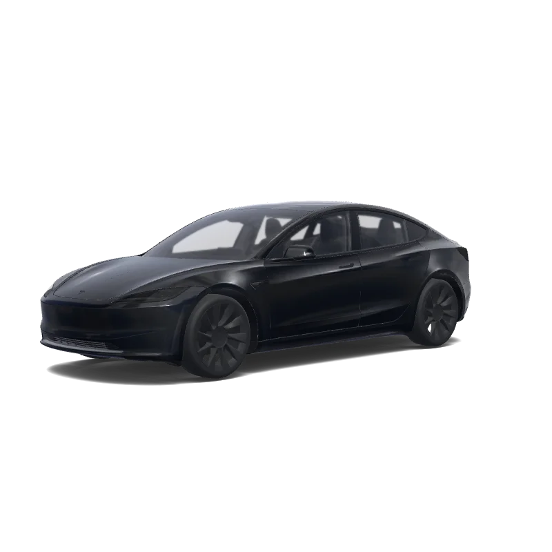 Tesla Model 3 (2024+) Standard & Premium — Wrap-Vorschau: black mercedes.