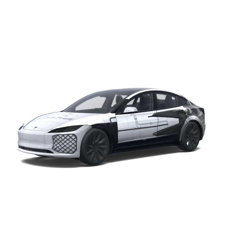 Tesla Model 3 (2024+) Standard & Premium — Wrap-Vorschau: SpaceX Falcon 9.