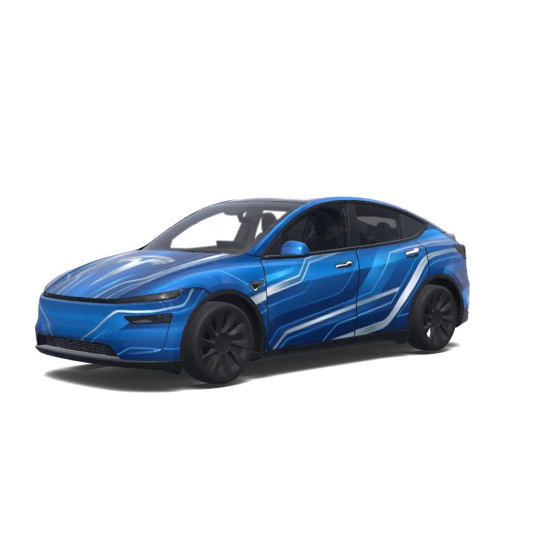 Tesla Model Y (2025+) Premium — Wrap-Vorschau: Add a Tesla logo on the frunk.