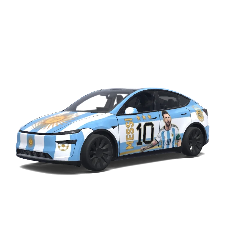 Tesla Model Y (2025+) Premium — Argentina messi. wrap preview