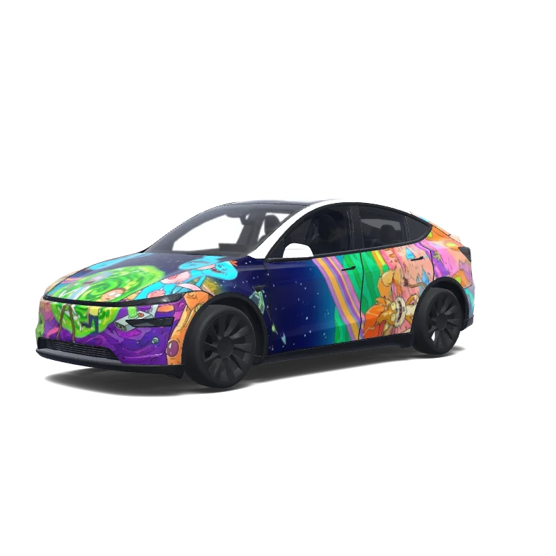 Tesla Model Y (2025+) Premium — Wrap-Vorschau: rick and morty based.