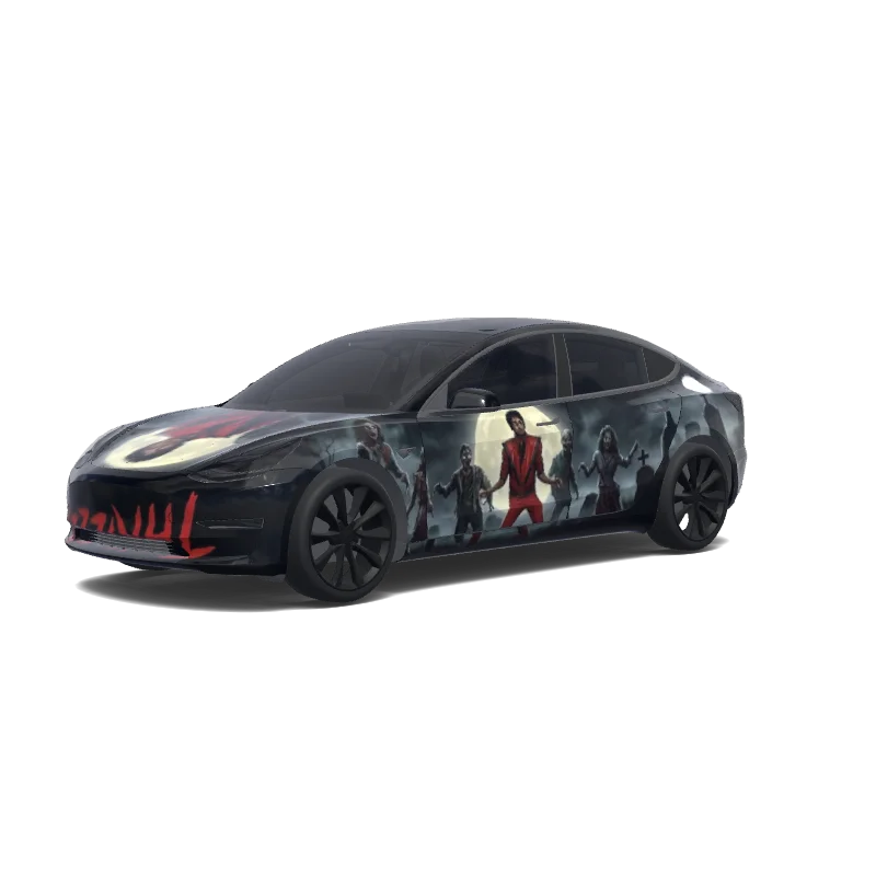 Tesla Model 3 2017-2023 — Wrap-Vorschau: Michael Jackson Thriller.