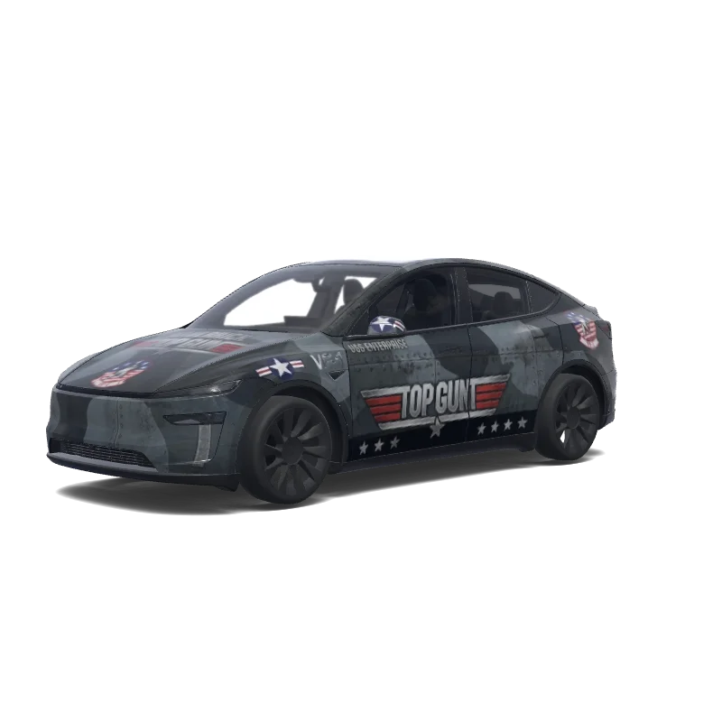Tesla Model Y (2025+) Premium — top gun 1985 maverick. wrap preview