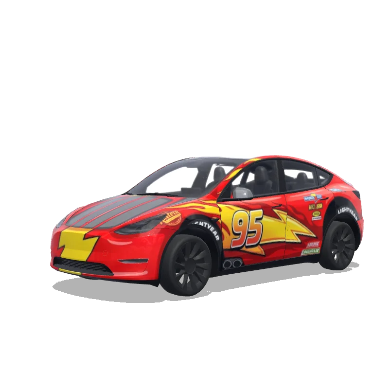 Tesla Model Y 2020-2024 — Wrap-Vorschau: Car design from the Cars movies.