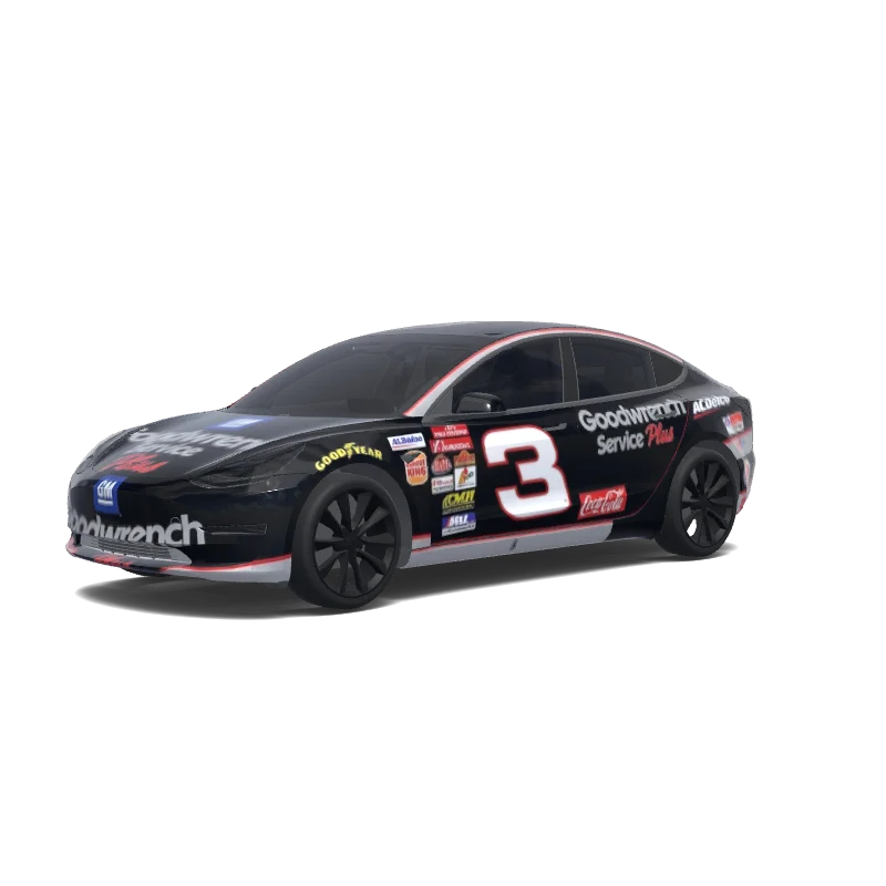 Tesla Model 3 2017-2023 — vista previa del diseño Dale Earnhardt Goodwrench 3.