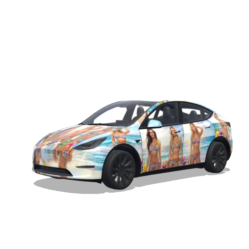 Tesla Model Y 2020-2024 — sexy girls bikini. wrap preview