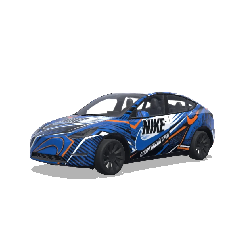 Tesla Model Y 2020-2024 — vista previa del diseño nike бренд спортивний і логотип.
