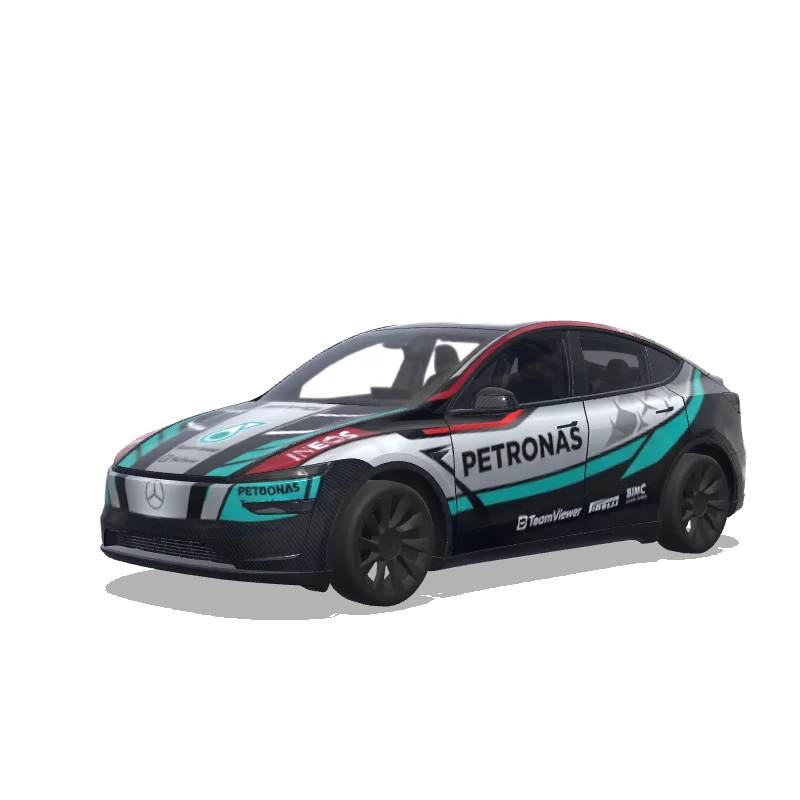 Tesla Model Y (2025+) Premium — vista previa del diseño formula 1 mercedes 2026 rivery inspired tesla model y wrap.