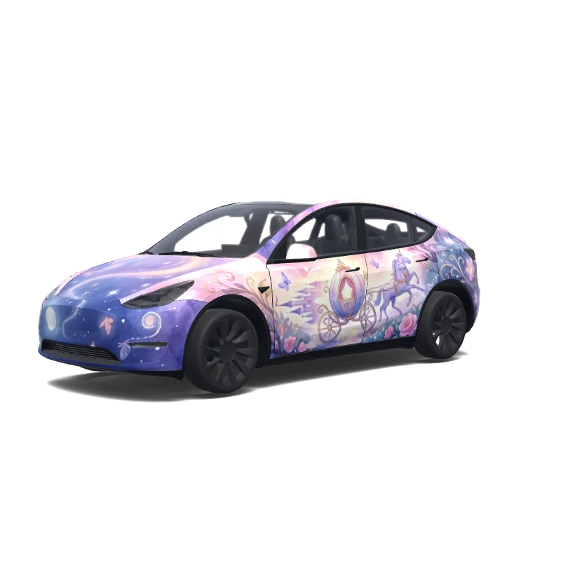 Tesla Model Y 2020-2024 — Custom design wrap preview