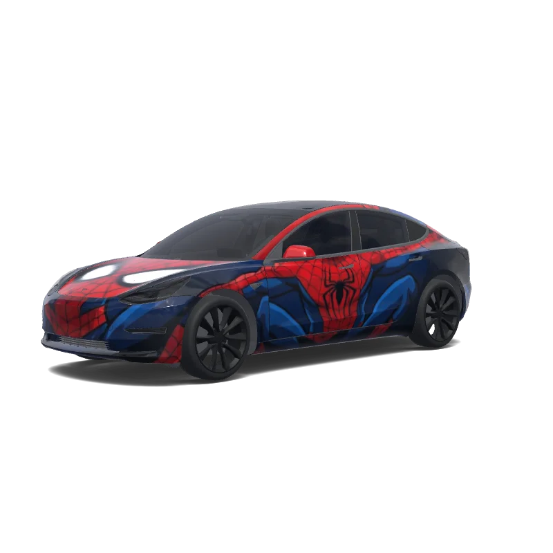 Spider-Man design · red, blue and black