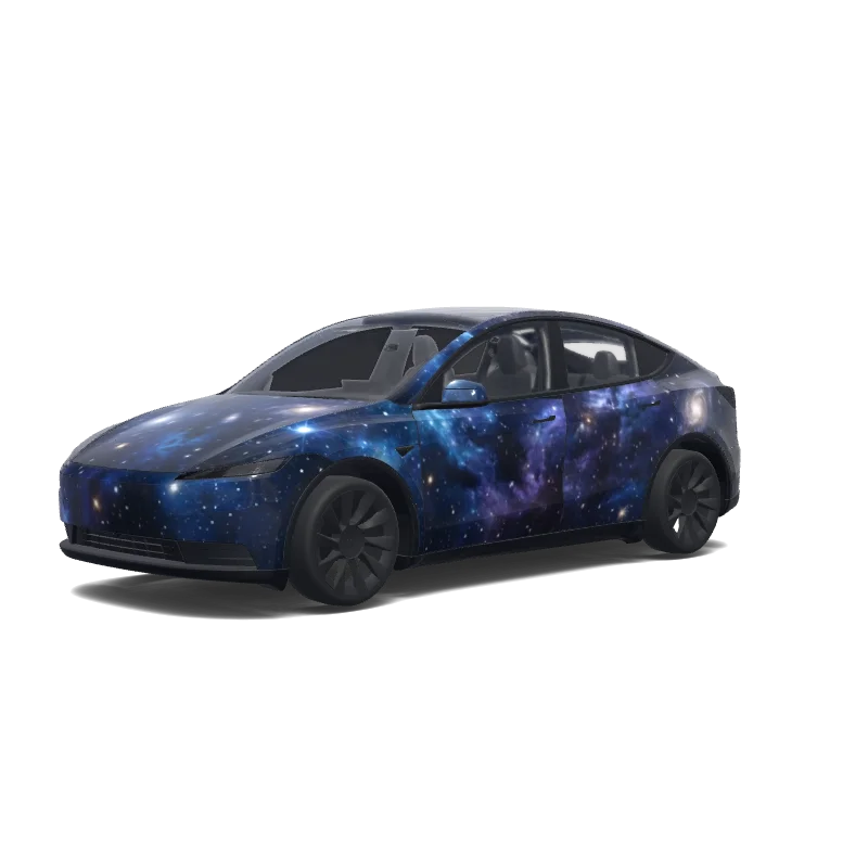 Tesla Model Y (2025+) Standard — Wrap-Vorschau: Étoiles et galaxies.