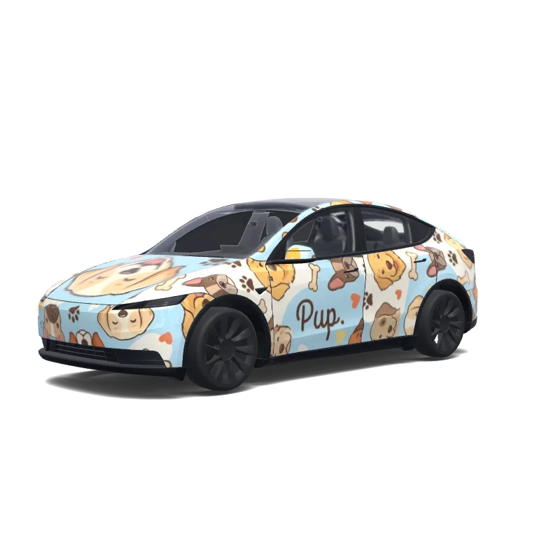 Tesla Model Y (2025+) Standard — Pup. wrap preview
