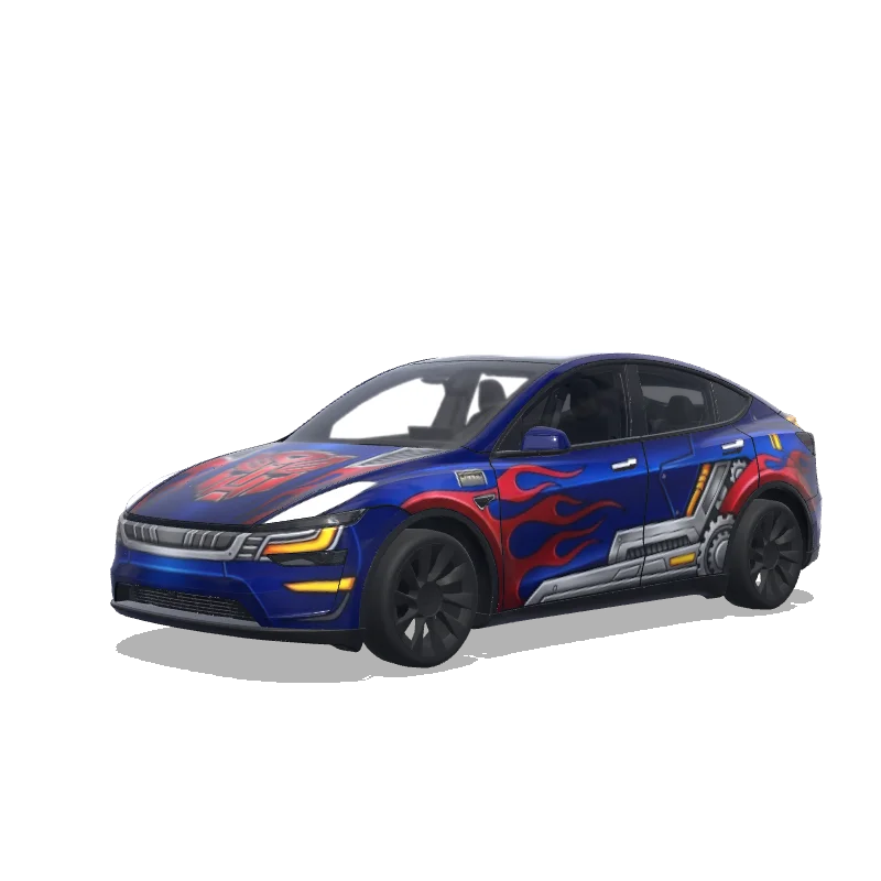 Tesla Model Y (2025+) Premium — vista previa del diseño Optimus Prime