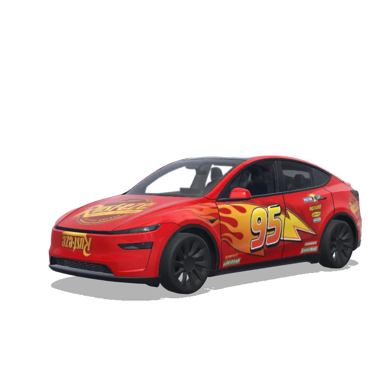 Tesla Model Y (2025+) Performance — aperçu du wrap lightning mcqueen