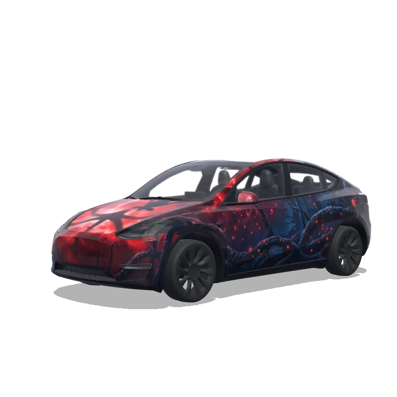 Tesla Model Y 2020-2024 — Wrap-Vorschau: Stranger things upside down