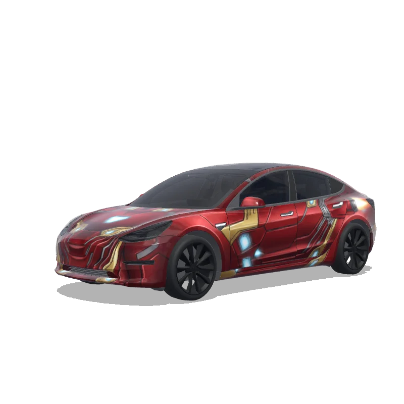 Tesla Model 3 2017-2023 — Marvel Iron Man car paint job wrap preview
