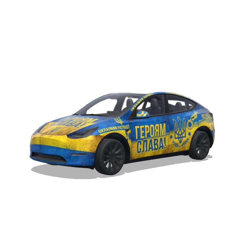 Tesla Model Y 2020-2024 — ukrainian patriot. Героям слава!. wrap preview