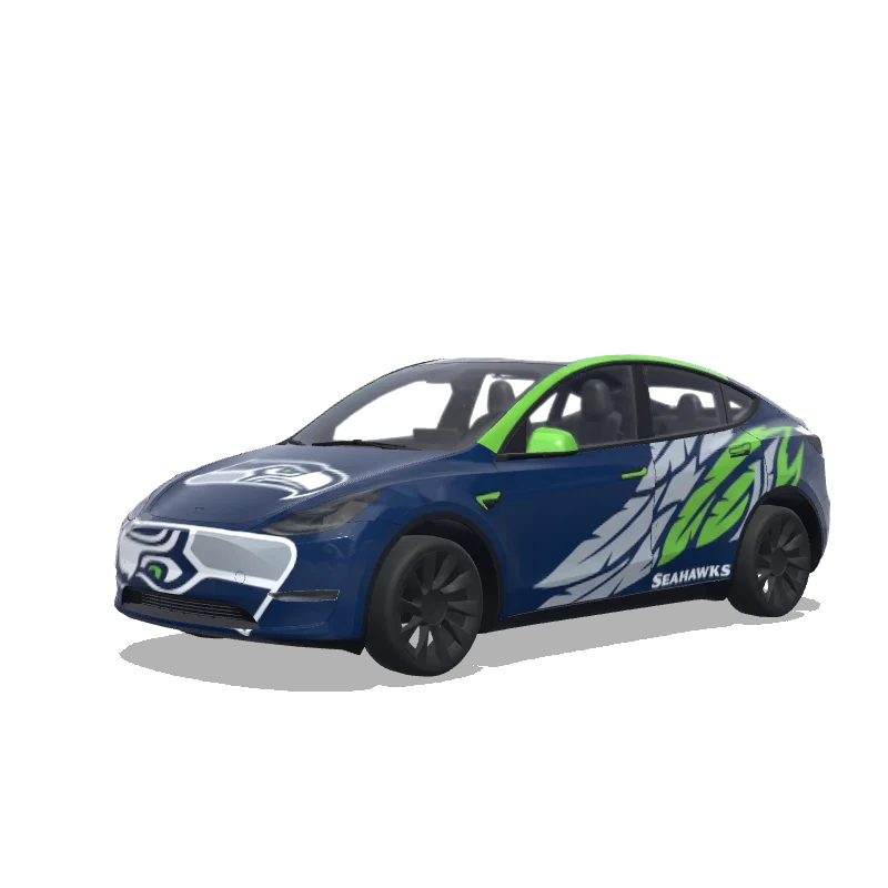 Tesla Model Y 2020-2024 — vista previa del diseño Seahawks nfl football team