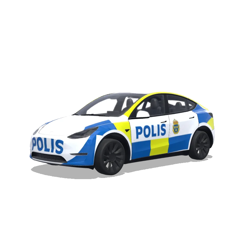 Tesla Model Y 2020-2024 — Svenska polisen wrap preview