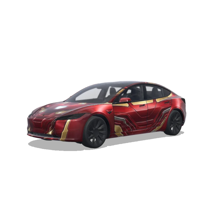 Tesla Model 3 (2024+) Standard & Premium — Wrap-Vorschau: Iron man