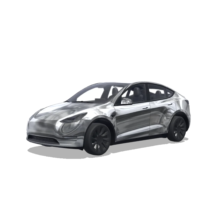 Tesla Model Y 2020-2024 — vista previa del diseño merror metallic steel