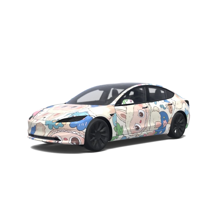 Tesla Model 3 (2024+) Standard & Premium — Wrap-Vorschau: Labubu.