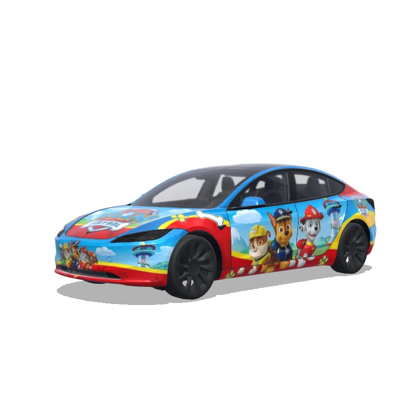 Tesla Model 3 (2024+) Standard & Premium — PAW Patrol. wrap preview
