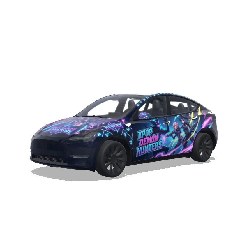 Tesla Model Y 2020-2024 — aperçu du wrap kpop demon hunters huntrix