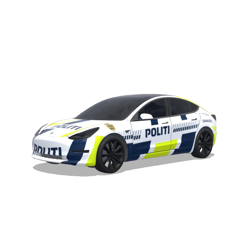 Tesla Model 3 2017-2023 — danish-policecar wrap preview