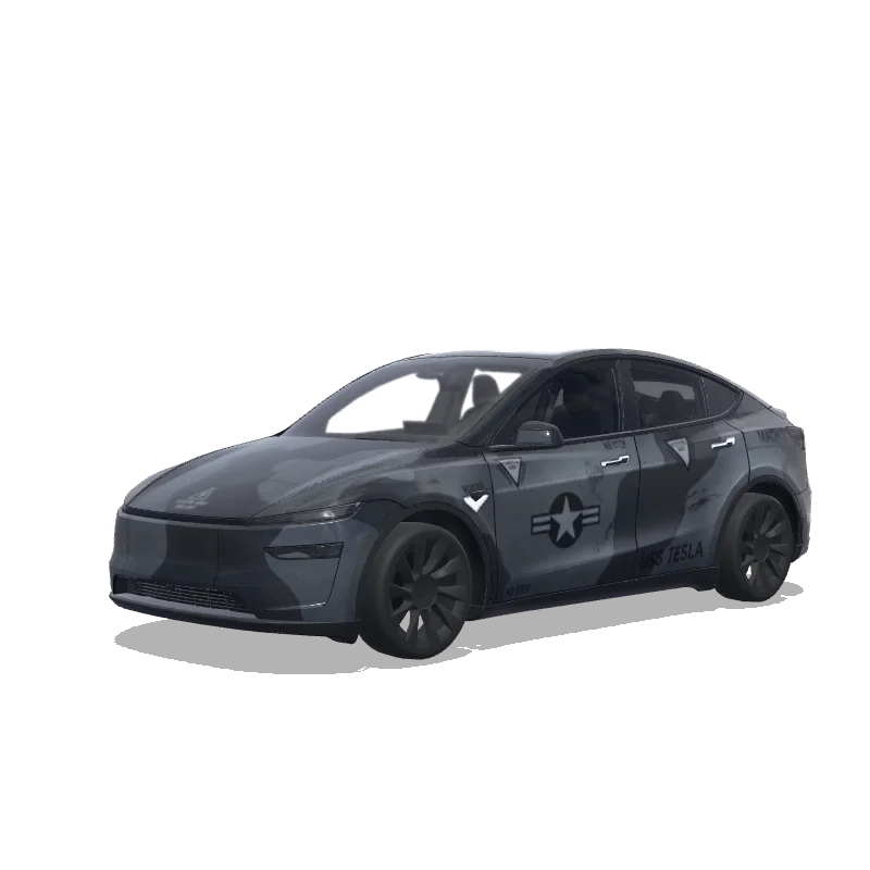 Tesla Model Y (2025+) Premium — fighter jet wrap preview
