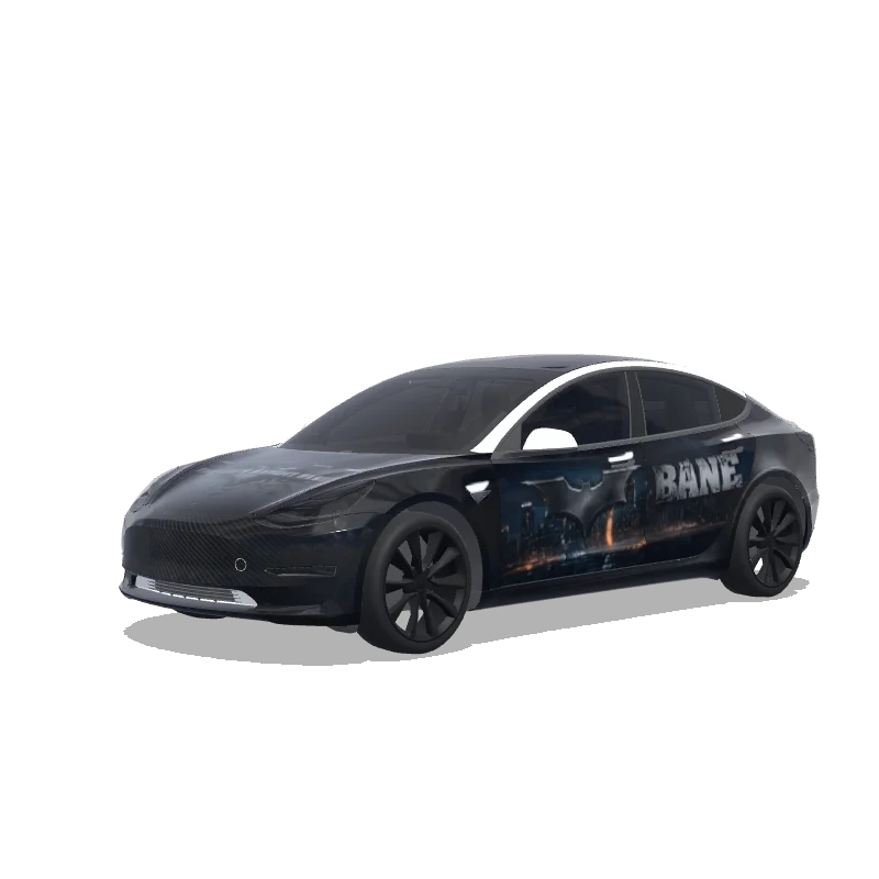 Tesla Model 3 2017-2023 — vista previa del diseño Batman - Dark night rises