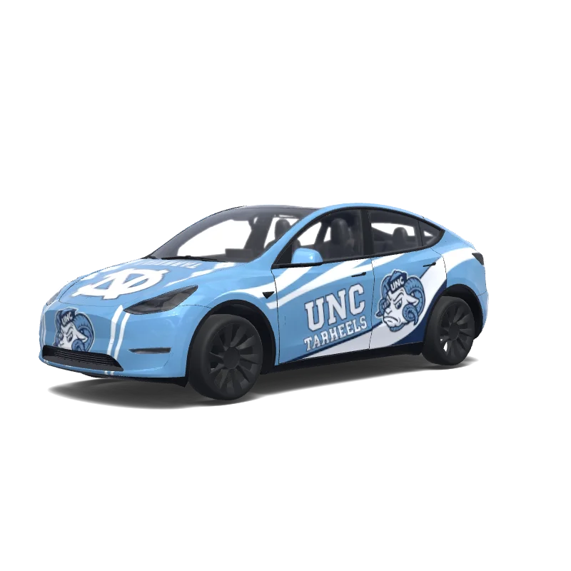 Tesla Model Y 2020-2024 — Wrap-Vorschau: UNC Tarheels.